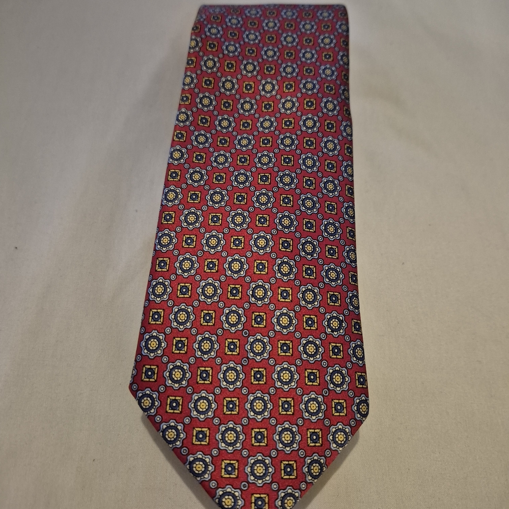 Black Brown 1826 Red and Blue Geometric Tie